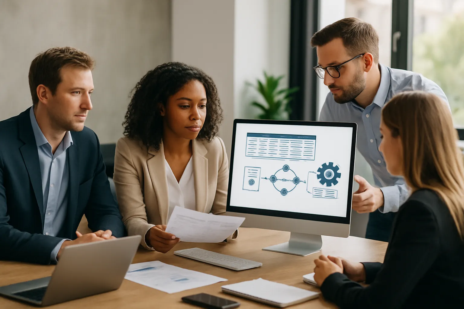 Équipe structurant un fichier prospection b2b exploitable